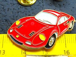 FERRARI 246 GT AUTO PIN GEPRÄGT ROT MIT SECURITY-CLIP