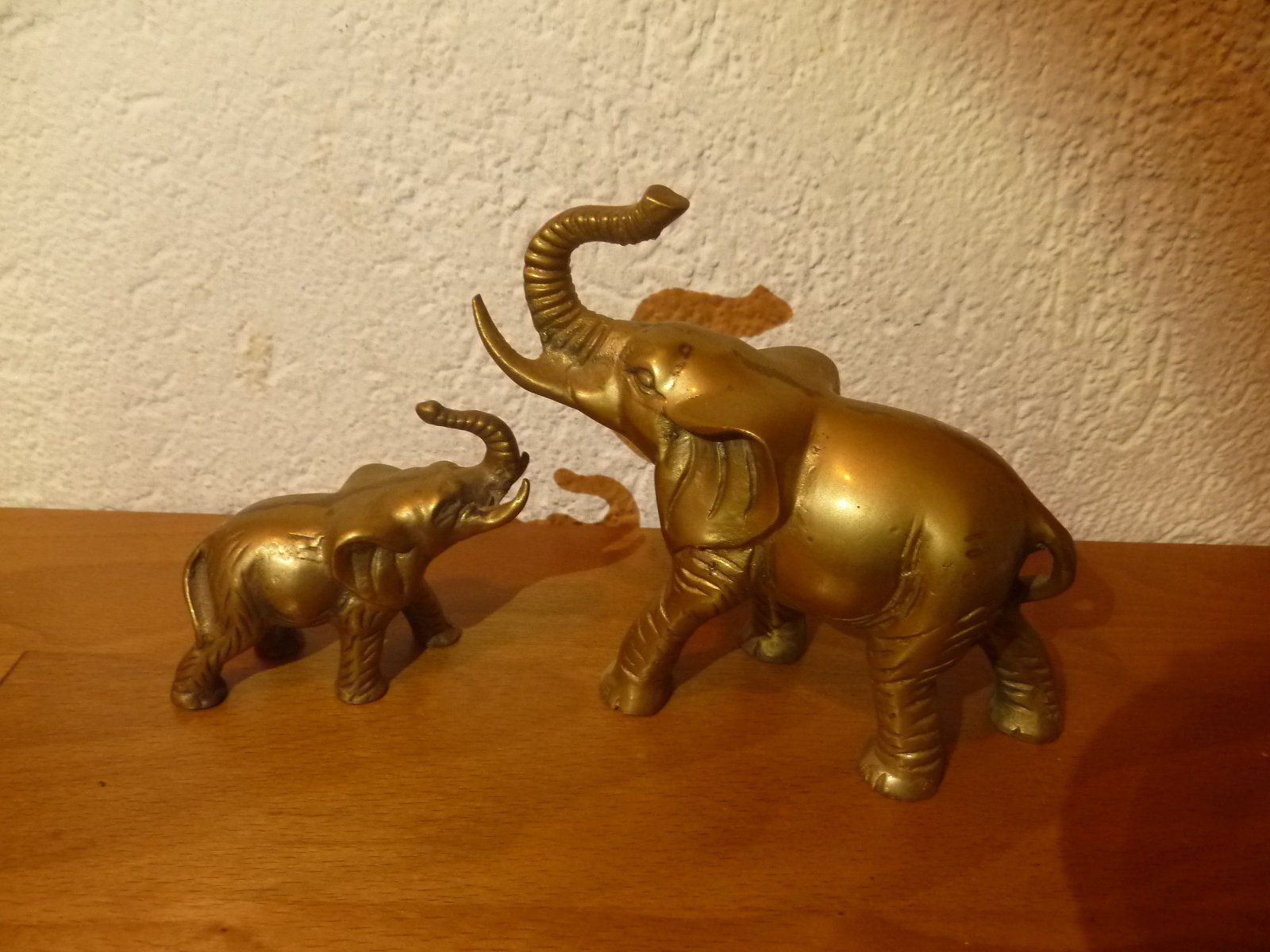 Statuette: Zwei schöne Handgefertigte Elefanten Figuren Messing – Usato da Hochfelden venduto da swissice 4
