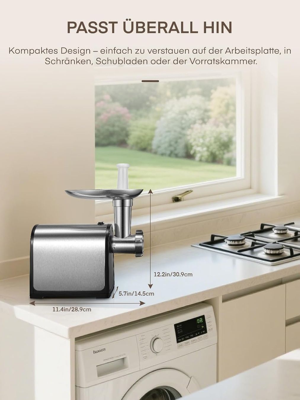Elettrodomestici da cucina: Fleischwolf 3in1 Wurstfüller Edelstahl-Schleifplatten – Nuovo e nell'imballaggio originale da St. Gallen venduto da sch_zsz7 7