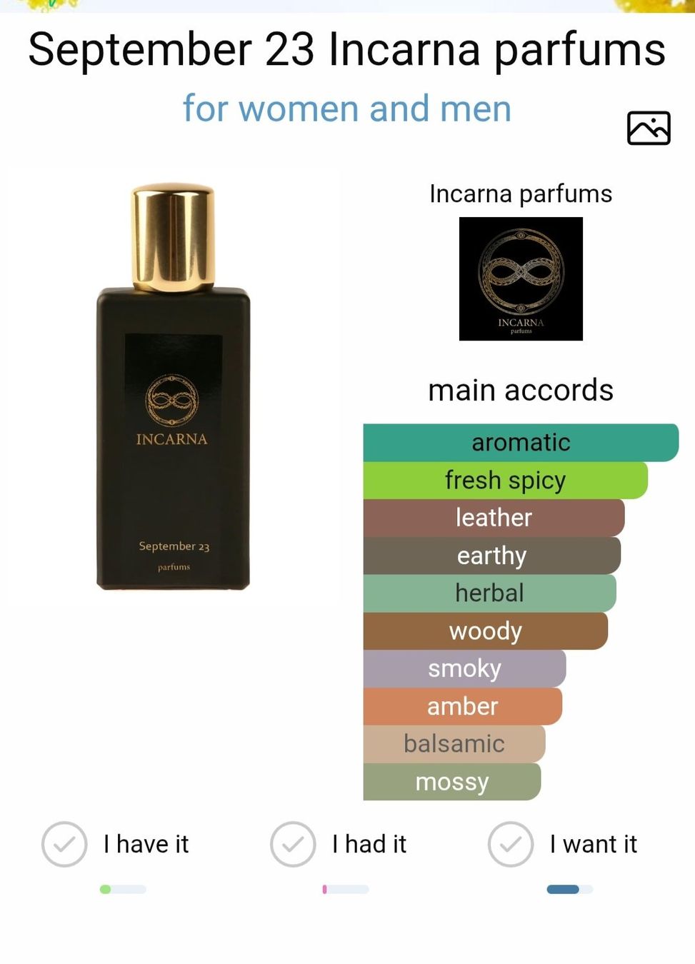 Profumi & Eau de Toilette: Profumo Incarna unisex - September '23 – Usato da Langnau am Albis venduto da dav_n72f