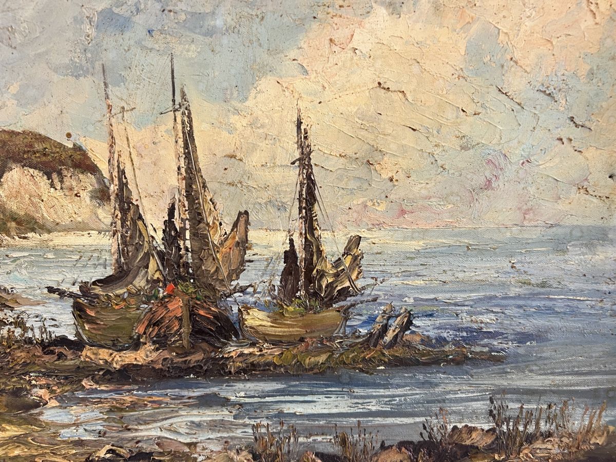 Gemälde: Marine HUILE SUR TOILE SIGNÉE – Gebraucht aus Genève von Qanil77 1