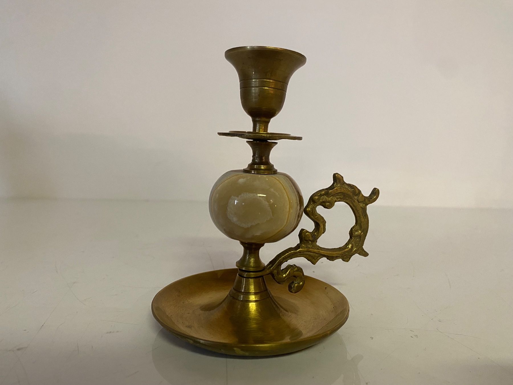 Portacandele: Edle Kerzenständer, Messing/Marmor, 2 Stück, Vintage – Usato da Ballwil venduto da ClassicGallery 4