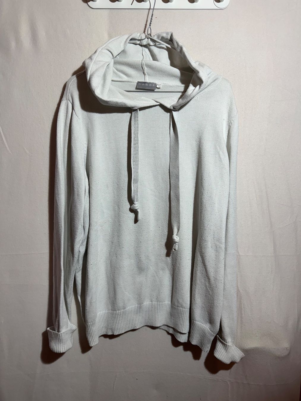C&A Maglioni & Felpe: Weisser Kapuzen Pullover von Canda C&A Gr. L – Usato da Grosswangen venduto da second_hand_dress
