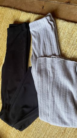 H&M Leggings Damen Schwarz und Grau Grösse S guter Zustand