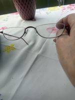 Lesebrille Halbrand rotmetallic +1.50 guter Zustand