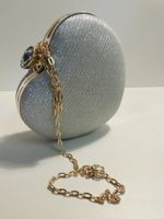 Tasche Handtasche Clutch Umhängetasche Silber Neu