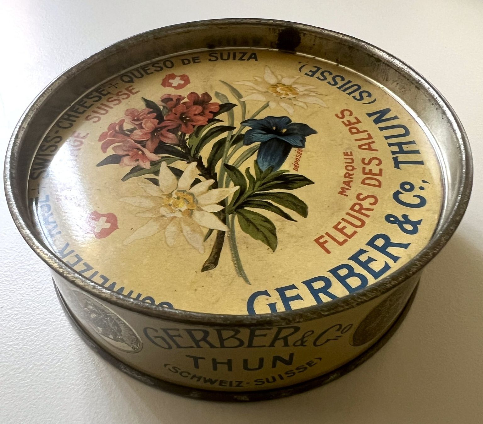 Barattoli: Schaufenster-Dummy Export-  Blechdose Gerber Käse, Thun, rar – Usato da Rothrist venduto da Brandystar 4