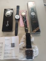 Konvolut 5Uhren Damen Herren Quartz mit Anleitung teils neuw