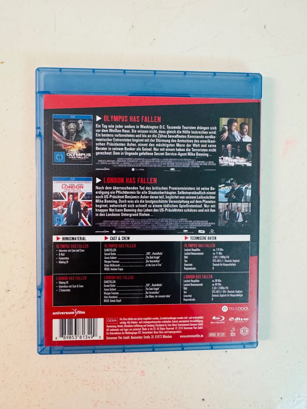 Tutti i DVDs: OLYMPUS HAS FALLEN/ LONDON HAS FALLEN. (2 BLU-RAYS) – Usato da Basel venduto da san_2qlq 1