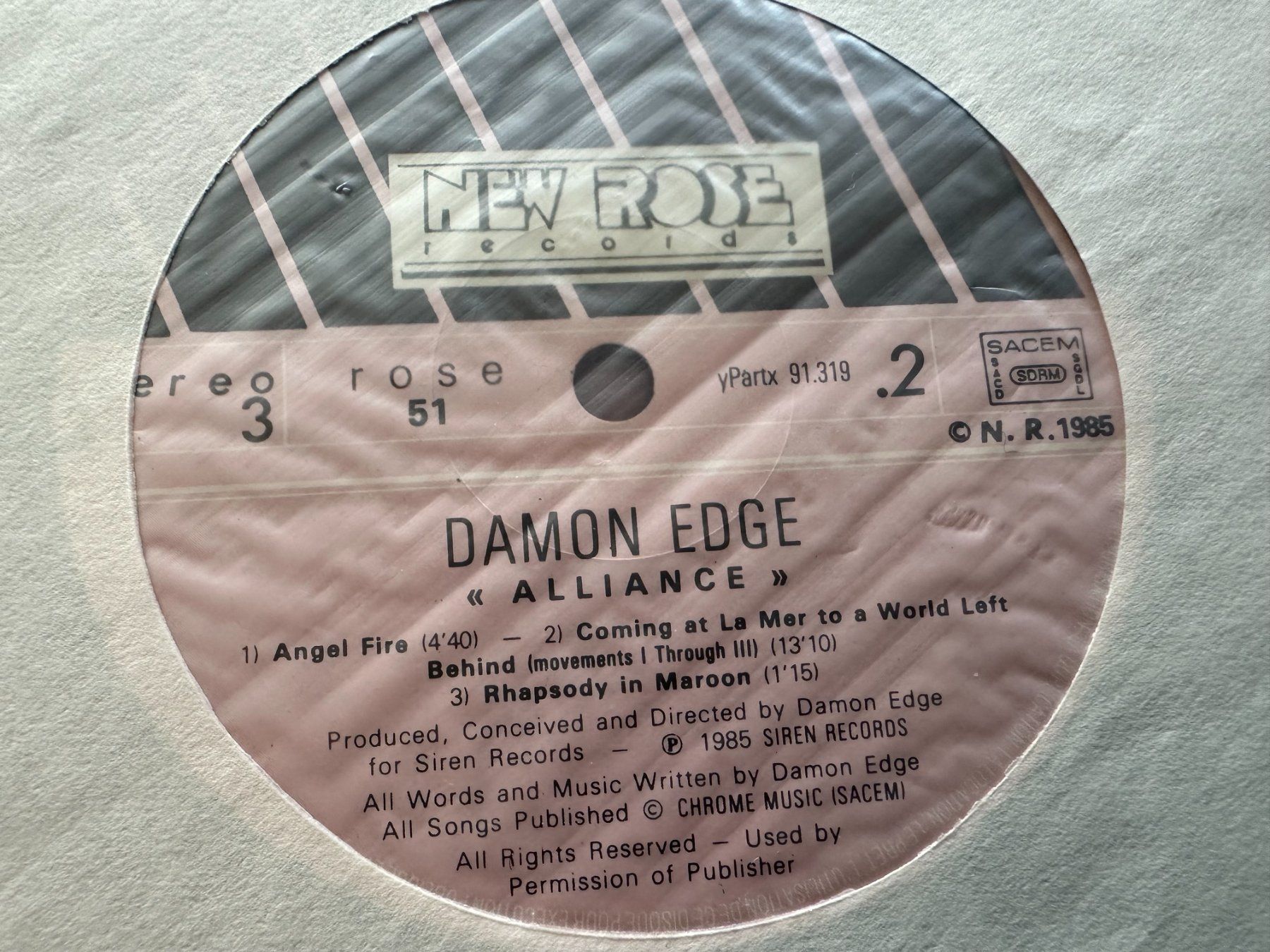 Dischi in vinile: DAMON EDGE LP ALLIANCE - CHROME – Usato da Sion venduto da jaipur1401 4