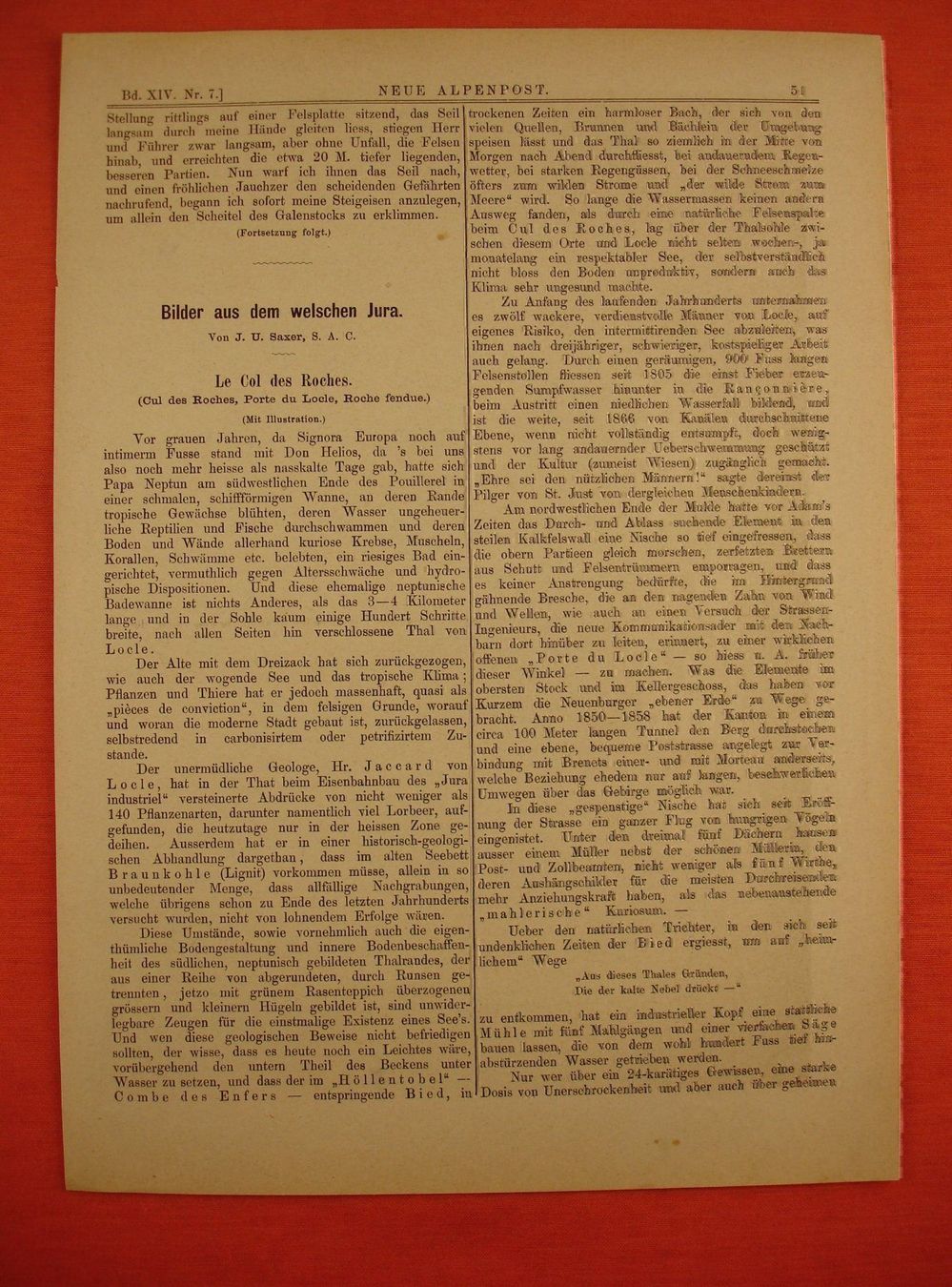 Grafica & Litografie: COL DES ROCHES, LITHOGRAPHIE 1881 – Usato da Grüningen venduto da Kartensammler 5