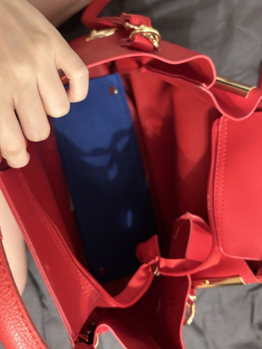 Borse da donna: Jacques Esterel Red Grained Leather Crossbody Bag – Nuovo (secondo la descrizione) da La Chaux-de-Fonds venduto da joa_jk5g 1