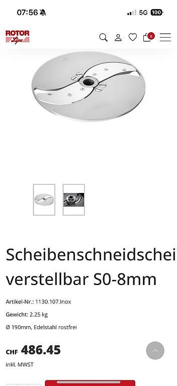 Lips Elettrodomestici da cucina: Rotor Gemüseschneide Aufsatz 20l – Usato da Bern venduto da leo_n862 4