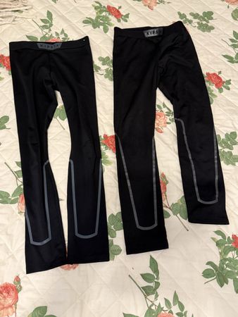 Sportleggings Kipsta schwarz 2 Stück XS