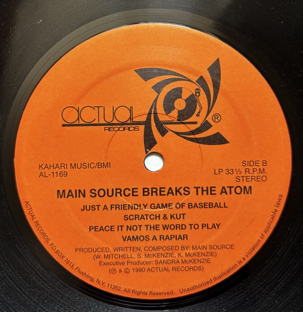 Dischi in vinile: Main Source Breaks The Atom LP 1990 VG+/VG+ – Usato da Neuchâtel venduto da Deivid2 3