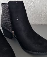 Schwarze Stiefeletten mit Glitzer, Gr. 40