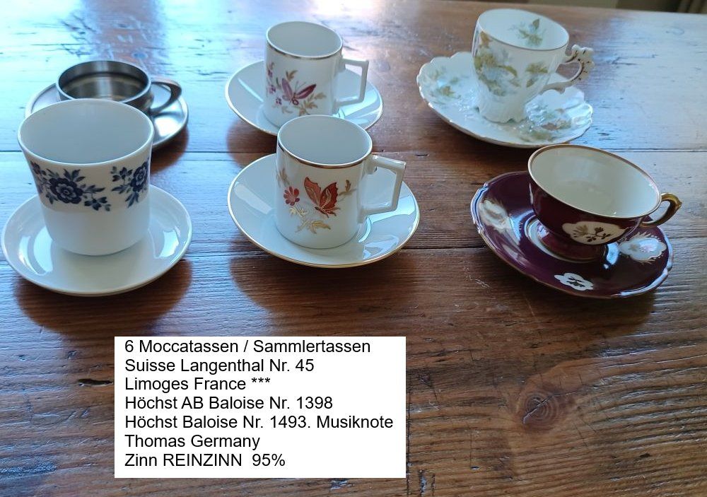 Tazze: 6 MOCCATASSEN / Sammlertassen – Usato da Basel venduto da frassi
