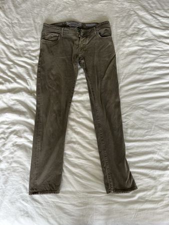 Jacob Cohen Jeans Size 34 Olive Green Premium Edition Used