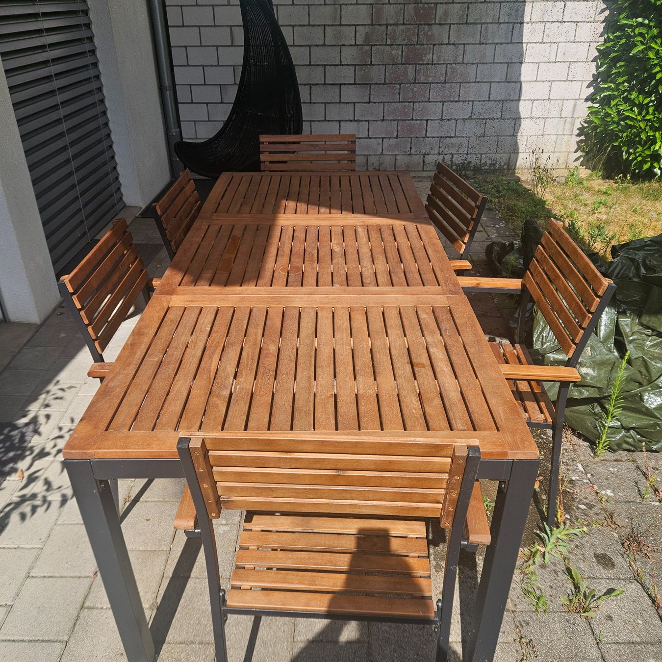 Tischset: Gartentisch mit 6 Stühlen Holz – Gebraucht aus Aarwangen von van_bsm8 2