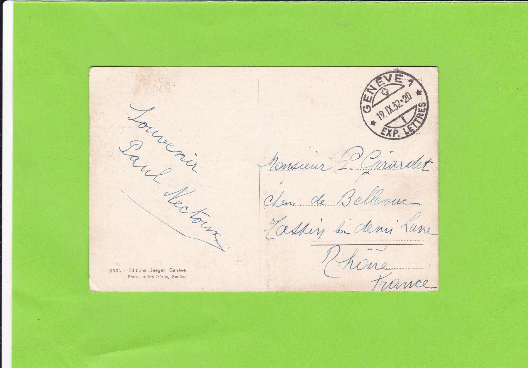 Cartoline postali: Genève. Le Port-belebt--1932 – Usato da St. Peterzell venduto da neckertal 1