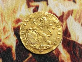 Halbdukat 1745 Zürich Gold