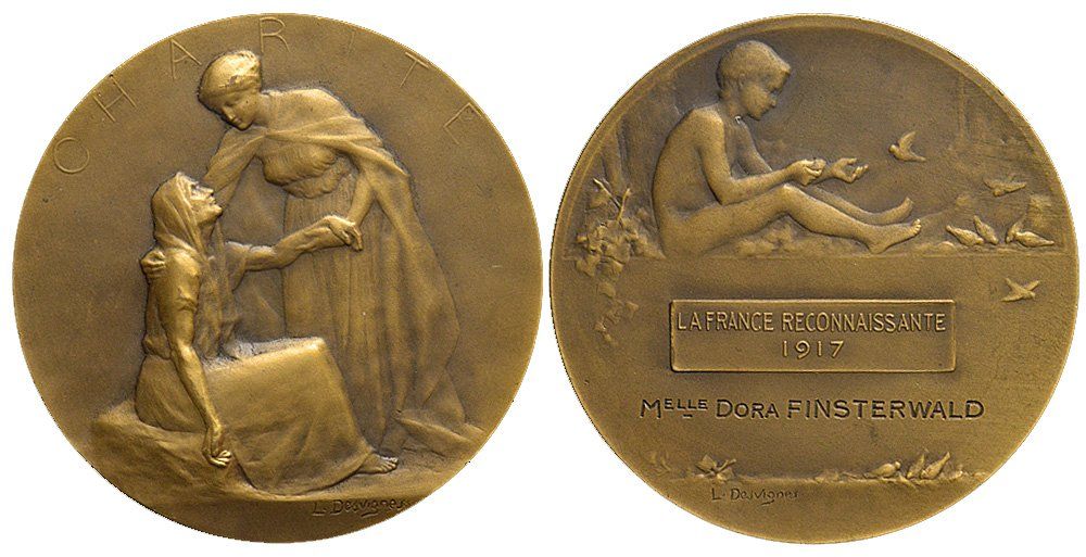 Medaillen: Frankreich, Medaille 1917, Zivilinternierte – Gebraucht aus Chiasso von Novamarketing