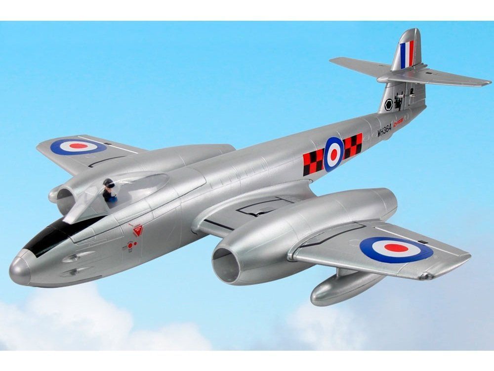 RC Modellbau: Gloster Meteor Jet V2, Spw 1270mm, PNP-Set von Dynam – Neu und originalverpackt aus Entlebuch von Hebu