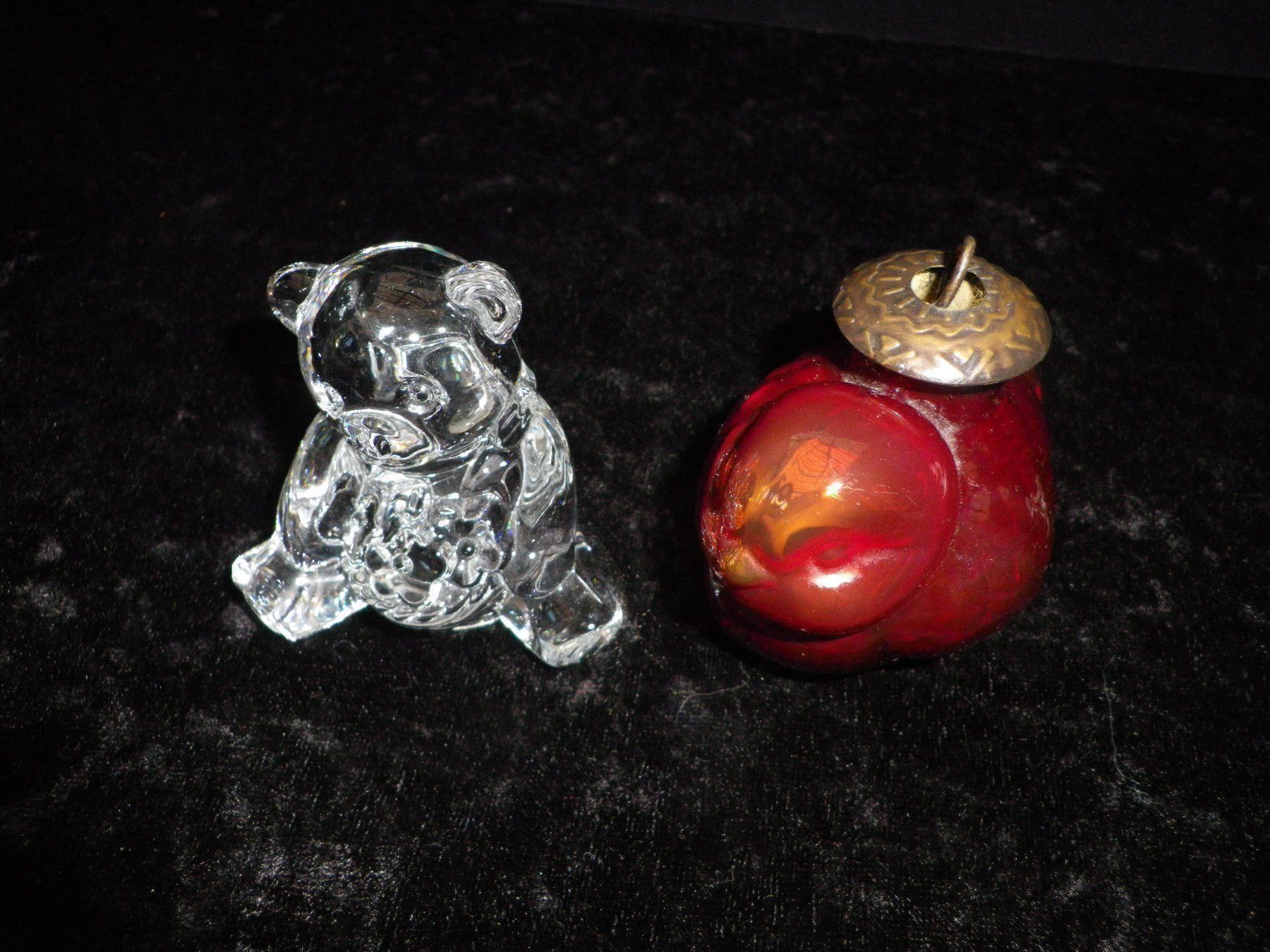 Statuette: 2 Glas-Tiere  Bär und Vogel – Usato da Reinach venduto da Mietze 2