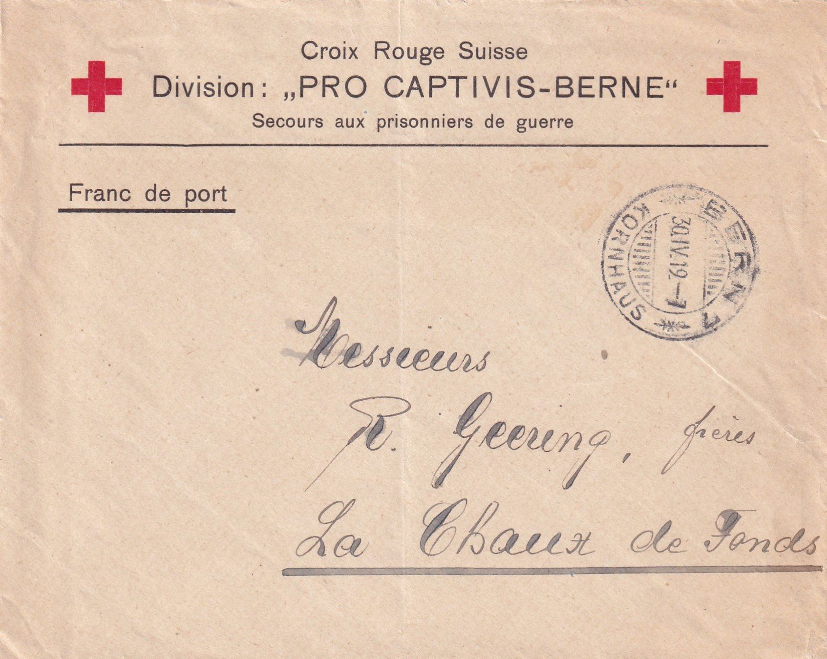 Alle Briefmarken: Brief Croix Rouge Suisse – Gebraucht aus Birsfelden von chr_yq2g