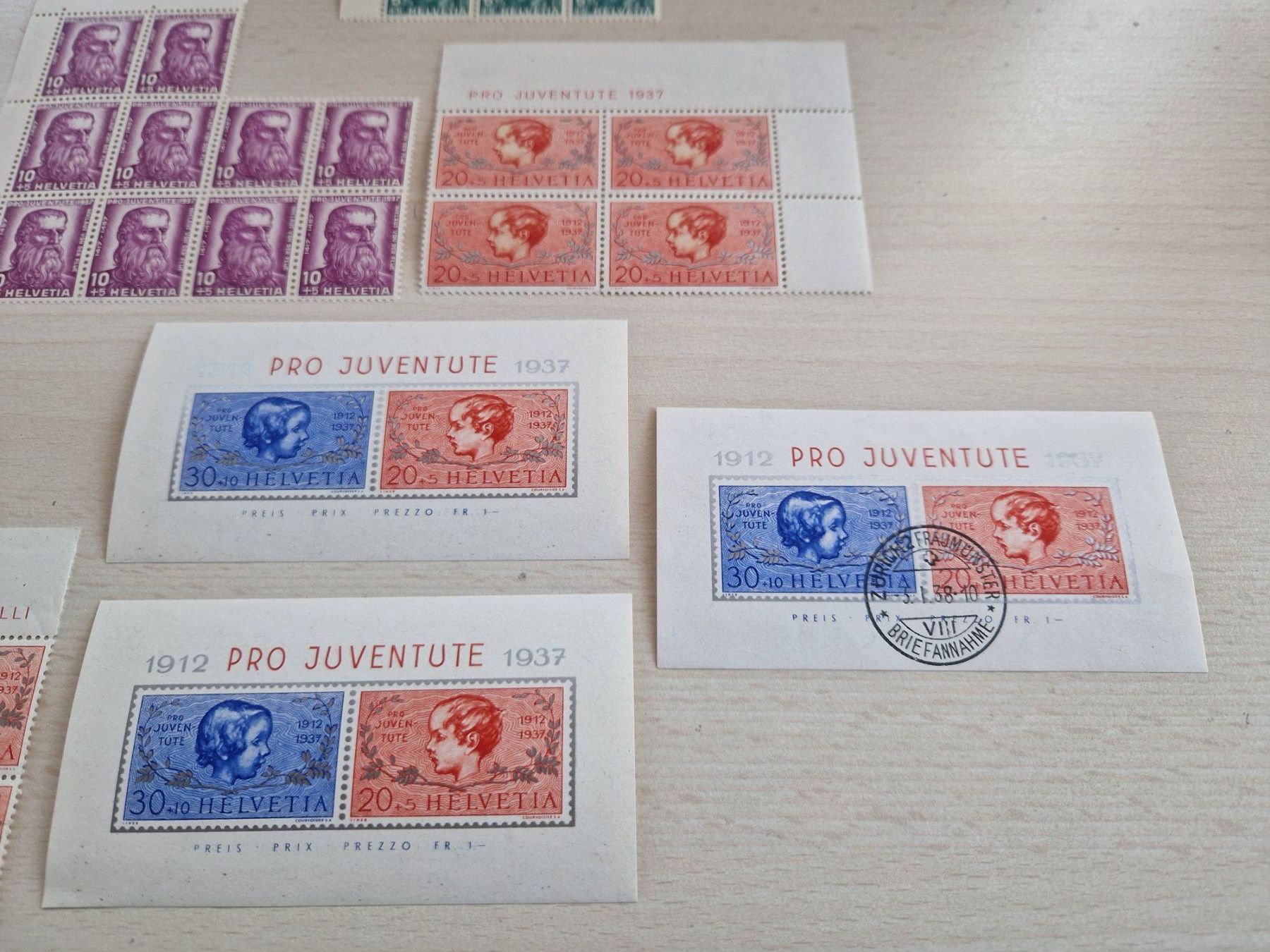 Alle Briefmarken: PJ Lot 1937, ab 1.- – Gebraucht aus Burgdorf von Glossy01 3