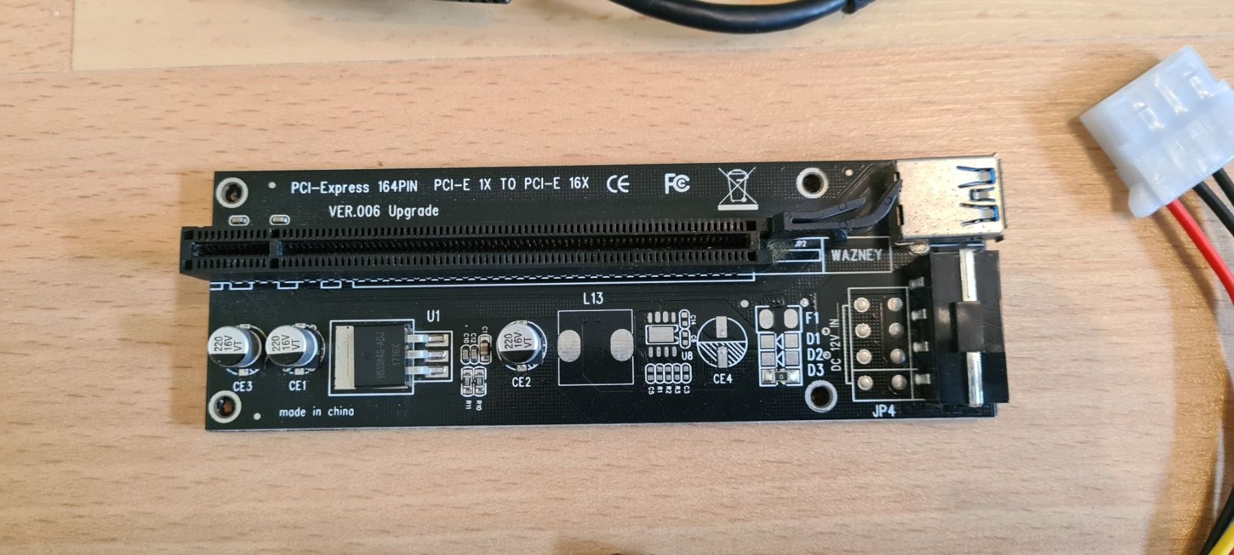 PC: PCI-E Riser mit allem Zubehör – Usato da Guntershausen venduto da florinet01 1