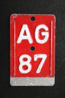 Velonummer AG 87 ( Jahrgangsgeschenk )
