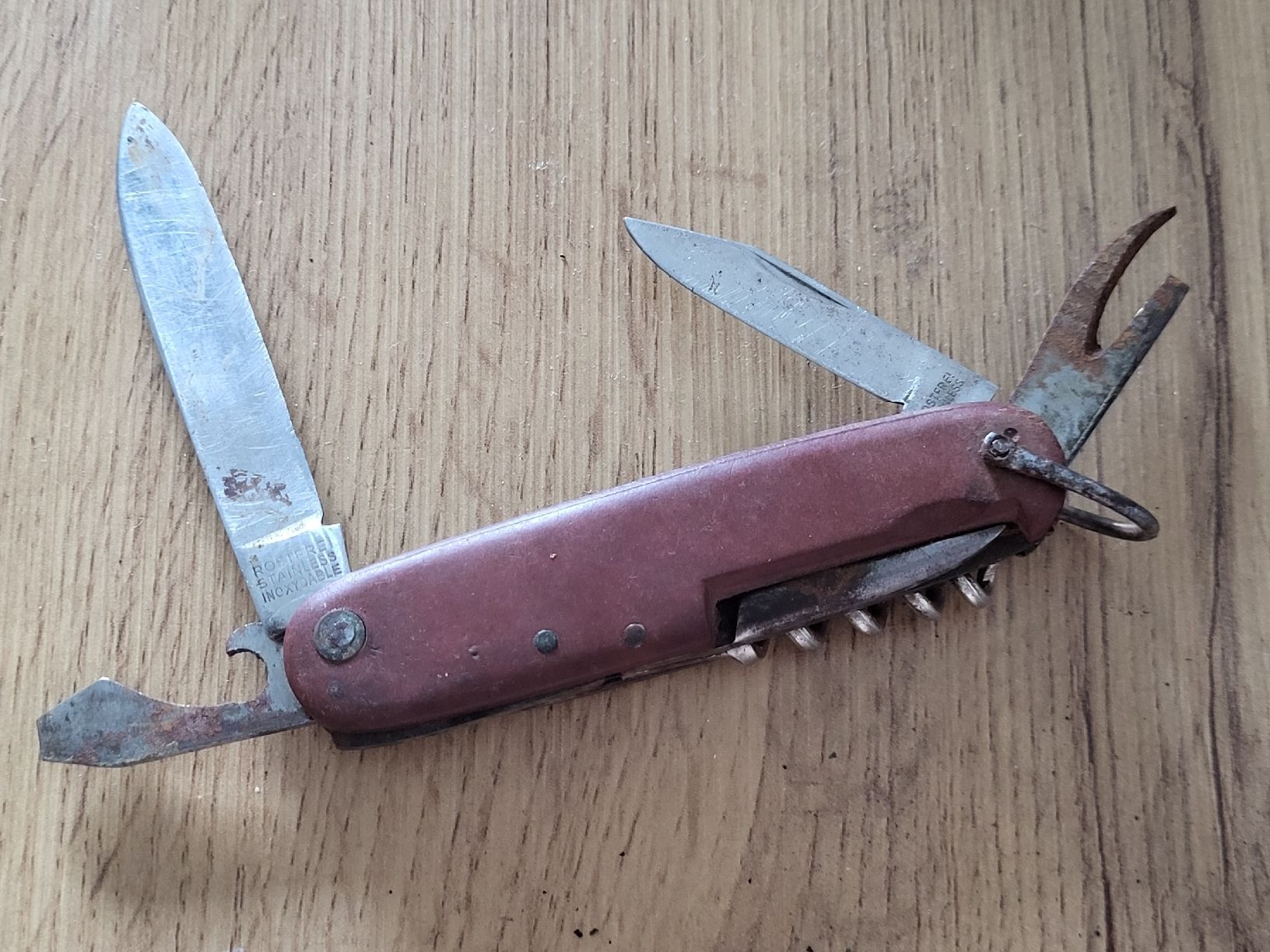 Solingen Taschenmesser: Taschenmesser mit Korkenzieher und Klinge, gebraucht – Gebraucht aus Allschwil von Uhrenbinz 3