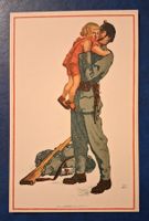 Nationalspende-Postkarte, Soldat mit Kind, Top Zustand!
