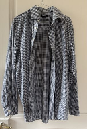 Chemise homme Sergio, taille L, parfait état, carreaux bleus