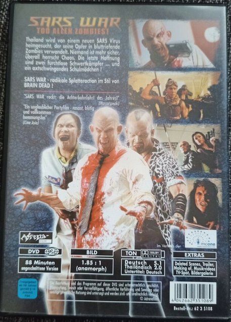 Sars War - Tod allen Zombies! (De & Thai)  2-Disc Set ©'2004 3