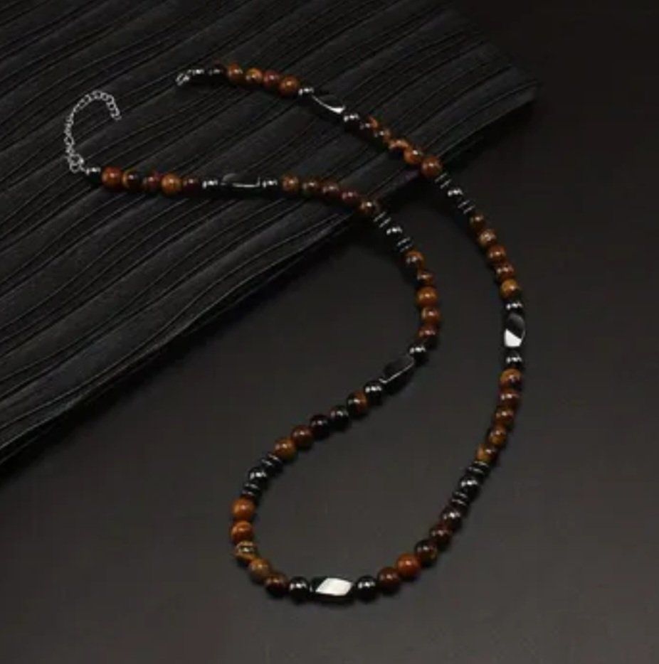 Ketten: Collier de perles Oeil de tigre – Neu und originalverpackt aus St-Imier von supernova21 2