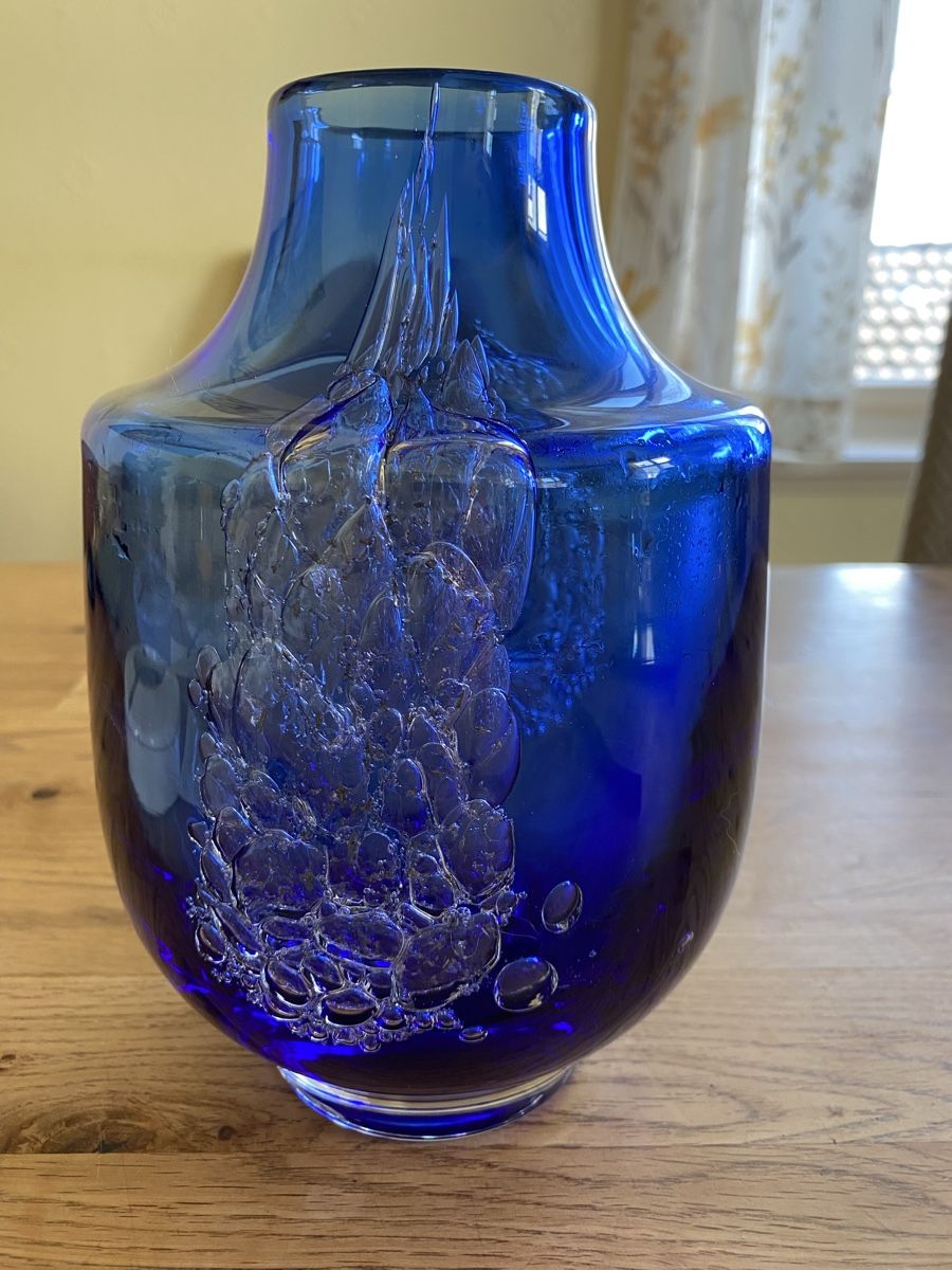 Vasi & Recipienti: Schöne Kristallvase Blau – Usato da Flawil venduto da Naphtali 2