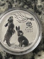 Australien 1/2 Unze Silber 50 Cents Rabbit 2023 neu