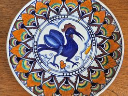 Assiette décoration faience ancienne CEARS FAENZIA C17