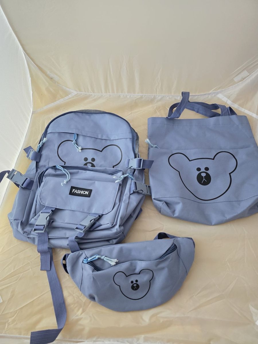 Borse: 4er Set Bär Rucksack Bauchtasche Tasche Mäppchen blau – Nuovo (secondo la descrizione) da Hemmental venduto da val_k2zb 1