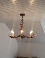 Deckenleuchte Kronleuchter Hirschgeweih-Optik 6-Flammih