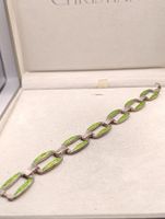 Jugendstil 925er Silber Unisex Armband Teil emailliert Top