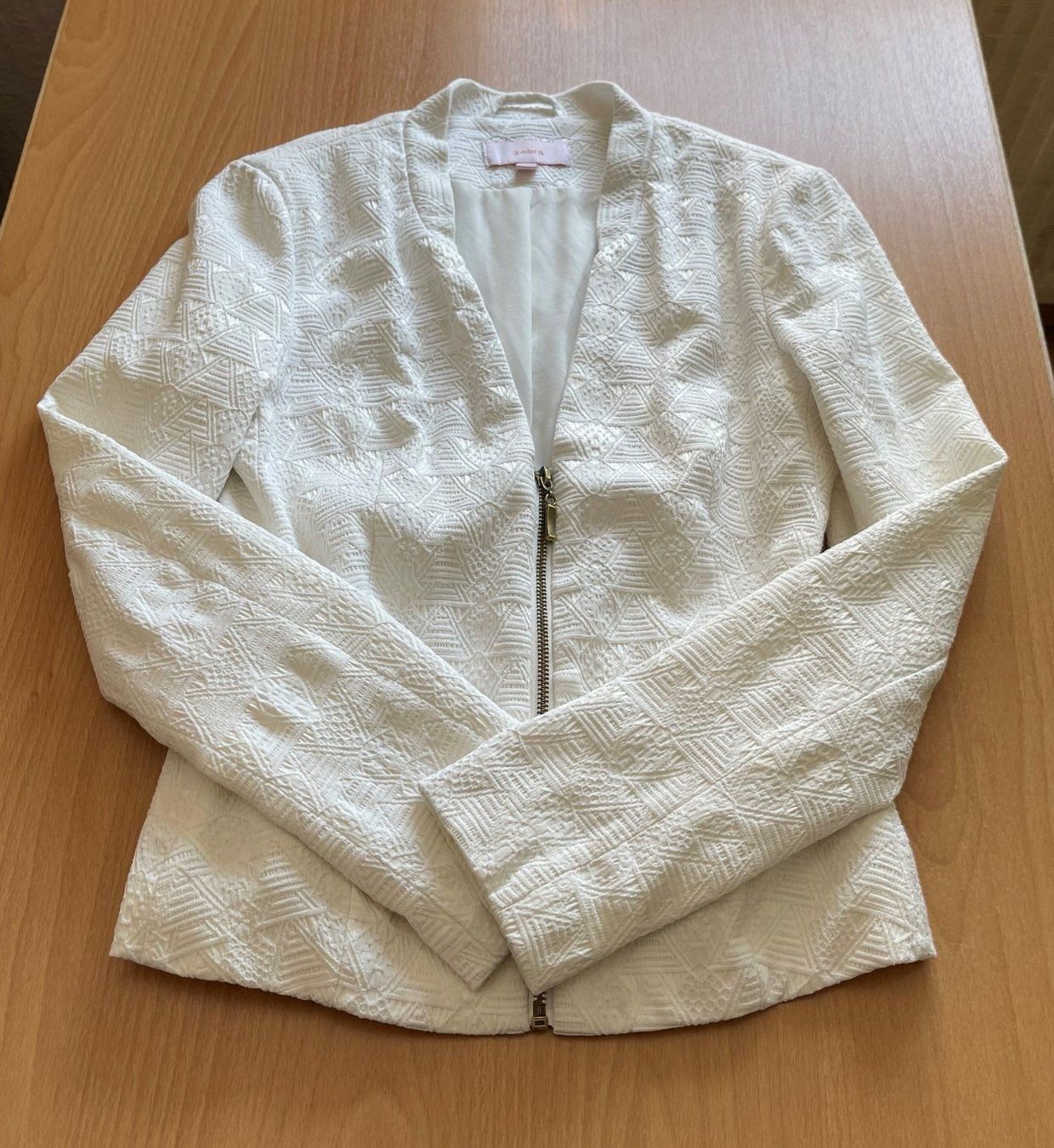 Zebra Giacche: Creme weisser Blazer mit Muster – Nuovo (secondo la descrizione) da Basel venduto da Seifehuesli 2