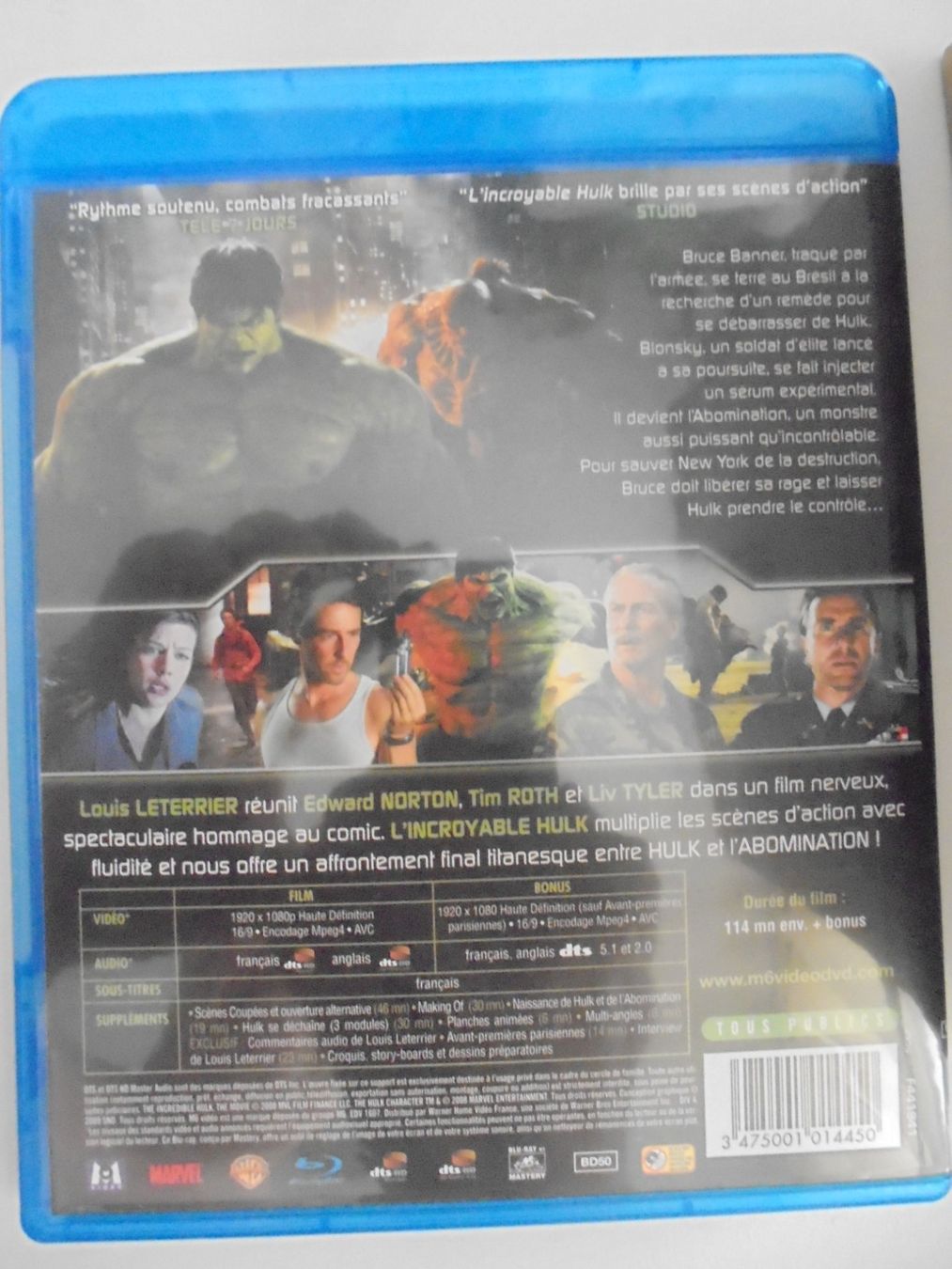 Tutti i DVDs: L' incroyable HULK / Edward Norton, français + E comme neuf – Usato da Crissier venduto da Promopost 1