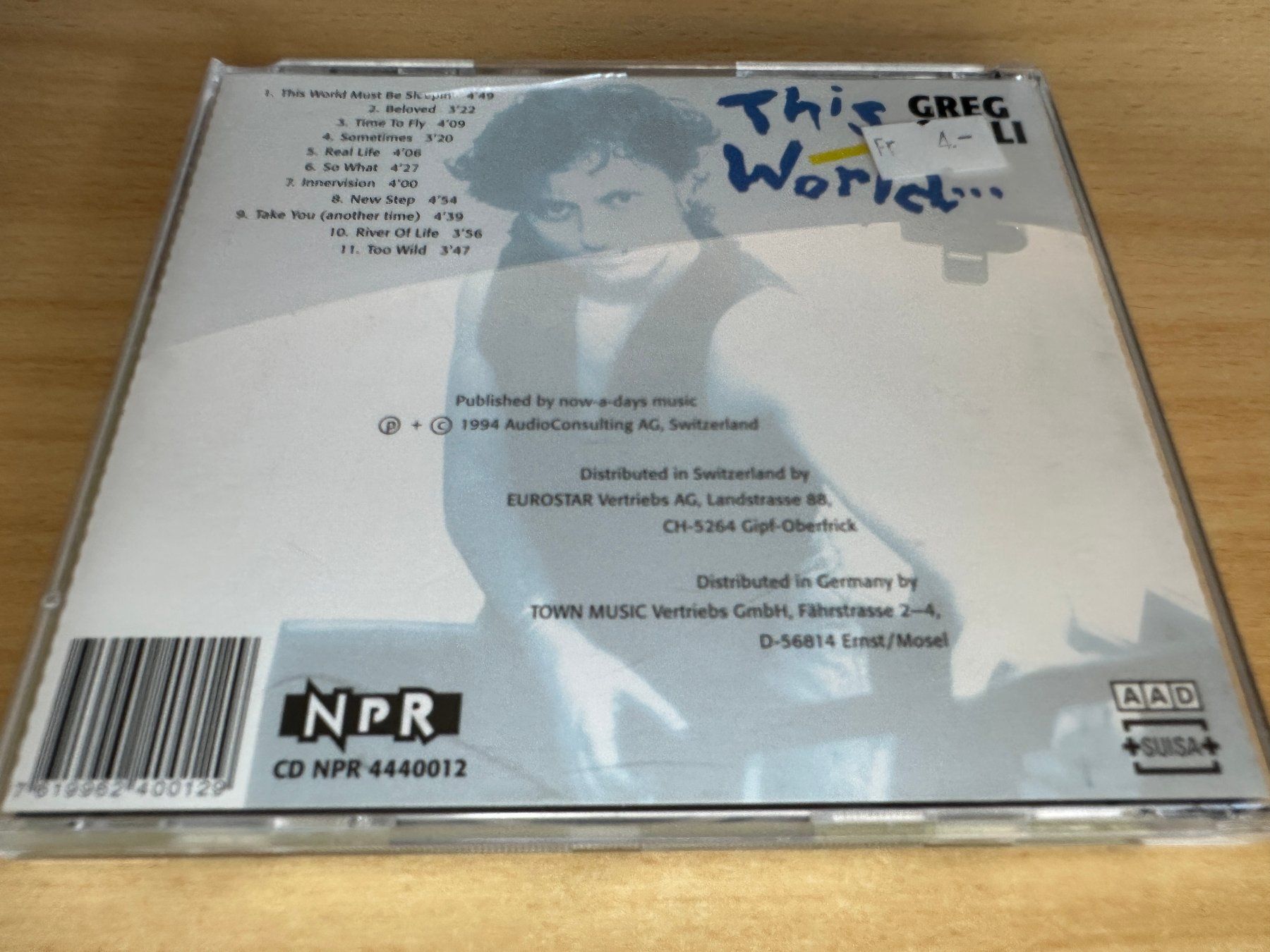 CD: Greg Galli – This World – Usato da Rikon im Tösstal venduto da Alpenmutz 1