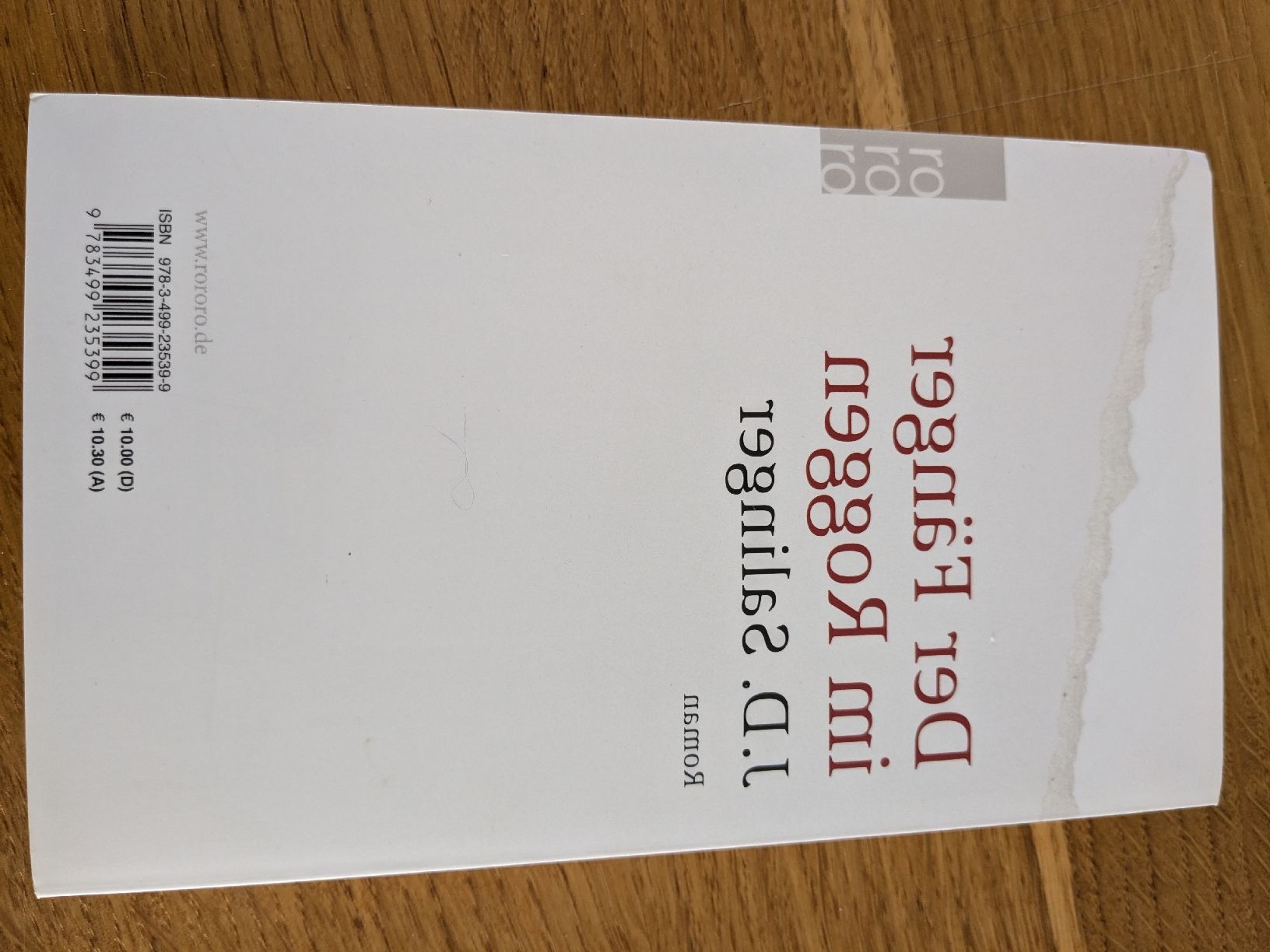 Libri: J.D. Salinger - Der Fänger im Roggen – Usato da Wohlen AG venduto da merkur0300 1
