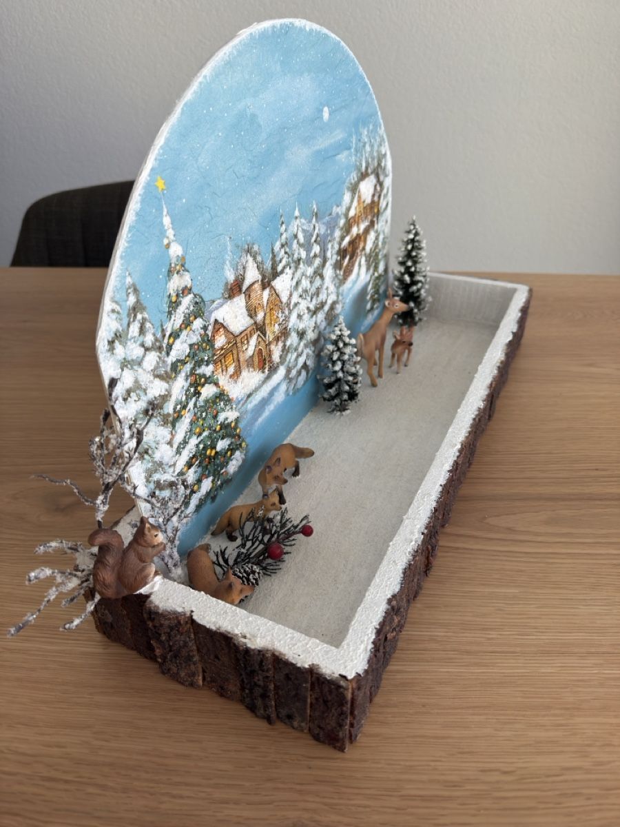 Tutte le decorazioni: Winterszene mit Schleichtieren, Handarbeit, – Nuovo (secondo la descrizione) da Sarmenstorf venduto da Nathaliie_21 4