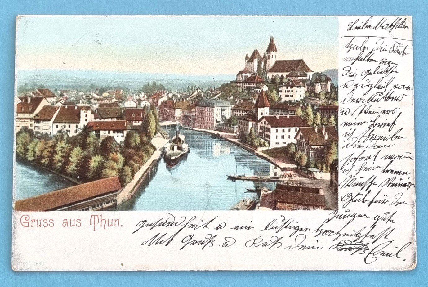 Cartes postales: Thun - Aare - Dampfschiff - 1904 – D'occasion à Rothrist par RROENK