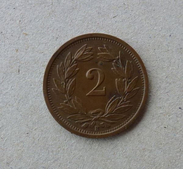 Tutti le monete: ++ 2 Rappen 1920 – Usato da Walkringen venduto da Casablanca777 1